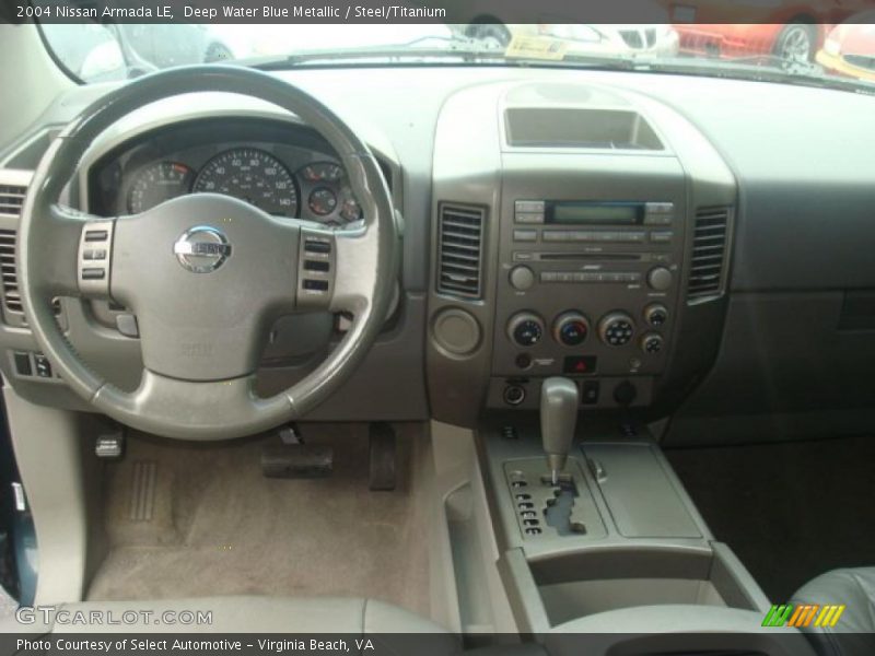 Deep Water Blue Metallic / Steel/Titanium 2004 Nissan Armada LE