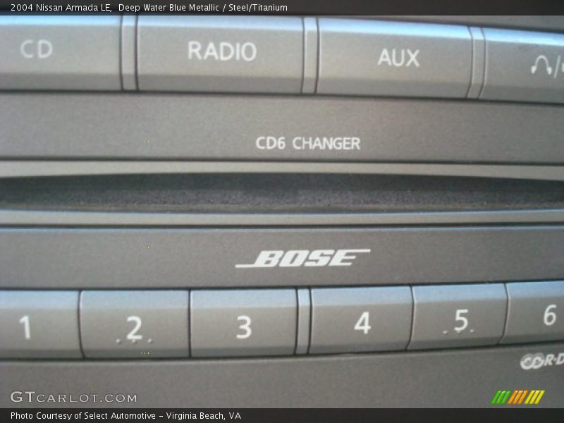 Deep Water Blue Metallic / Steel/Titanium 2004 Nissan Armada LE