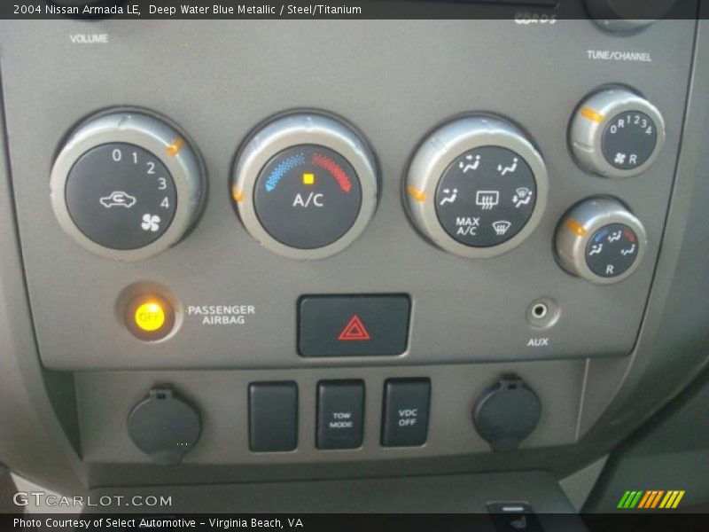 Deep Water Blue Metallic / Steel/Titanium 2004 Nissan Armada LE