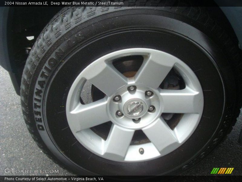 Deep Water Blue Metallic / Steel/Titanium 2004 Nissan Armada LE