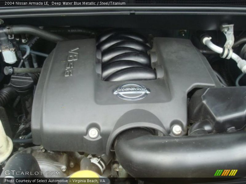 Deep Water Blue Metallic / Steel/Titanium 2004 Nissan Armada LE
