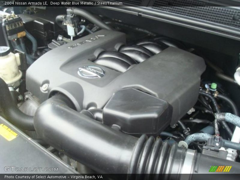 Deep Water Blue Metallic / Steel/Titanium 2004 Nissan Armada LE