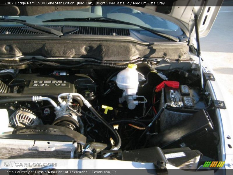Bright Silver Metallic / Medium Slate Gray 2007 Dodge Ram 1500 Lone Star Edition Quad Cab