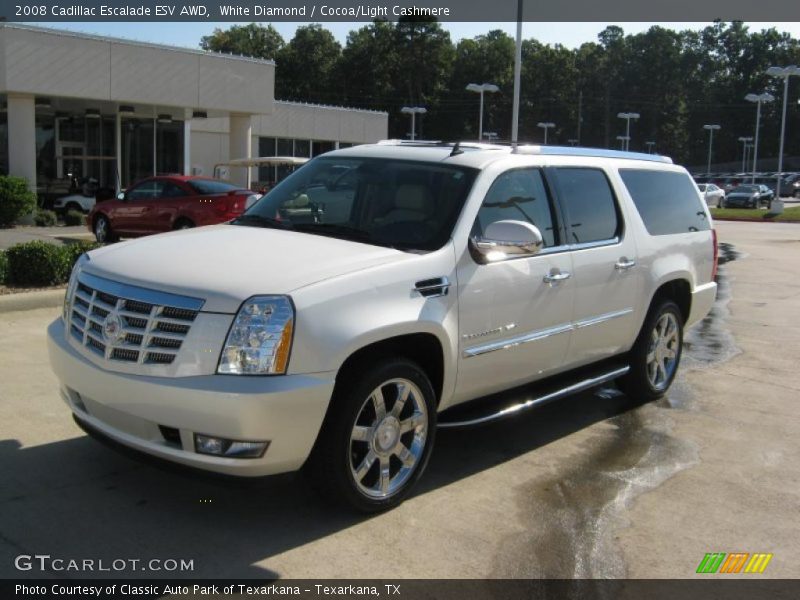 White Diamond / Cocoa/Light Cashmere 2008 Cadillac Escalade ESV AWD