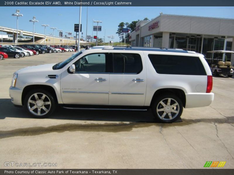 White Diamond / Cocoa/Light Cashmere 2008 Cadillac Escalade ESV AWD