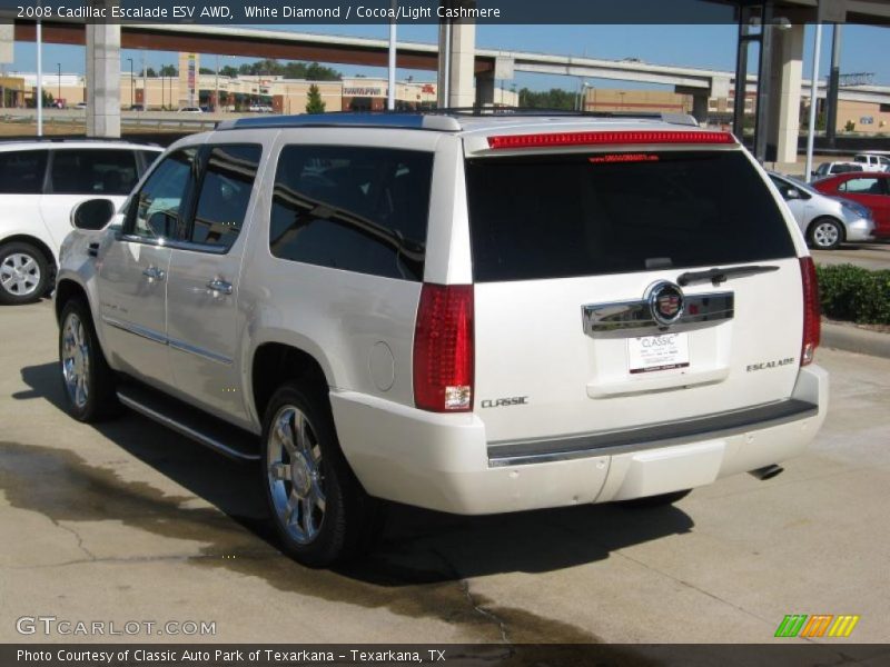 White Diamond / Cocoa/Light Cashmere 2008 Cadillac Escalade ESV AWD