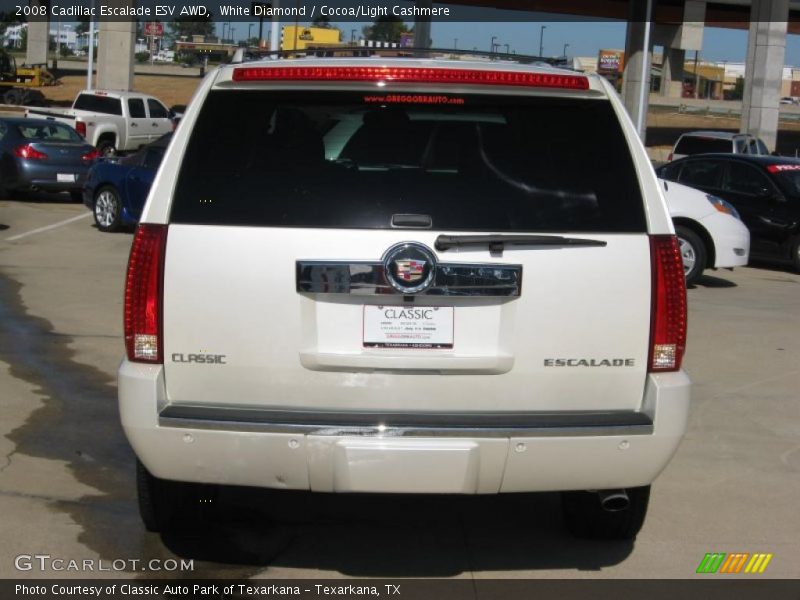 White Diamond / Cocoa/Light Cashmere 2008 Cadillac Escalade ESV AWD