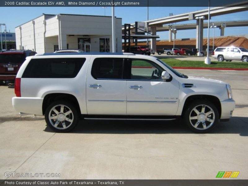 White Diamond / Cocoa/Light Cashmere 2008 Cadillac Escalade ESV AWD