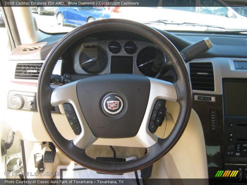 White Diamond / Cocoa/Light Cashmere 2008 Cadillac Escalade ESV AWD