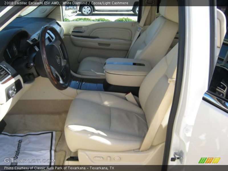 White Diamond / Cocoa/Light Cashmere 2008 Cadillac Escalade ESV AWD