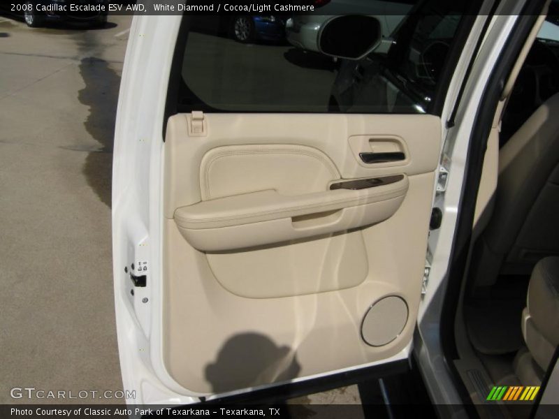 White Diamond / Cocoa/Light Cashmere 2008 Cadillac Escalade ESV AWD