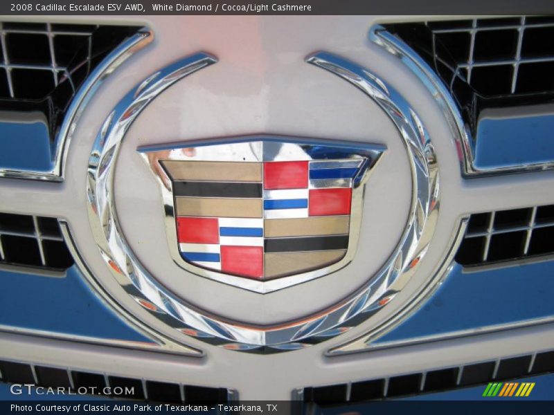 White Diamond / Cocoa/Light Cashmere 2008 Cadillac Escalade ESV AWD
