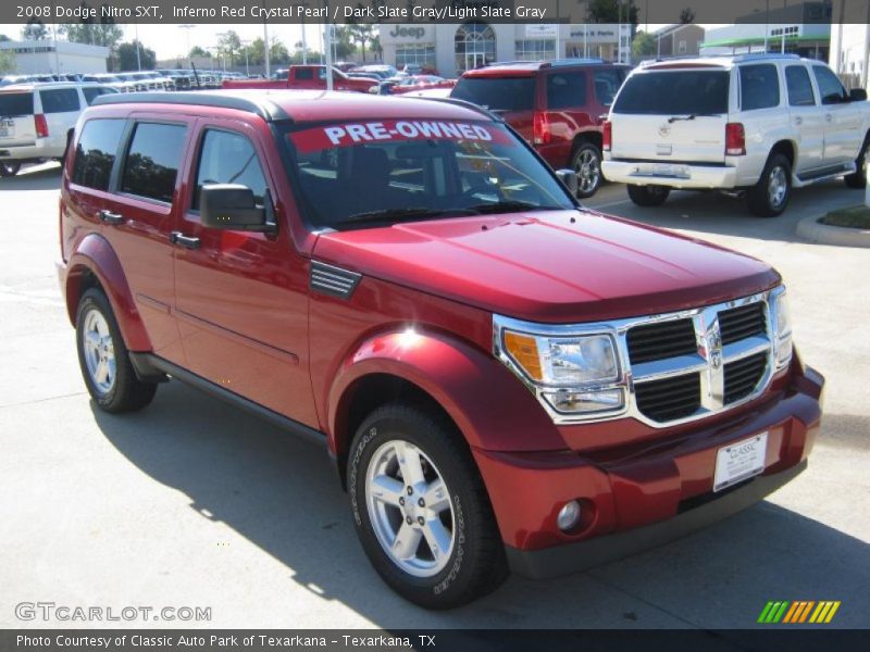 Inferno Red Crystal Pearl / Dark Slate Gray/Light Slate Gray 2008 Dodge Nitro SXT