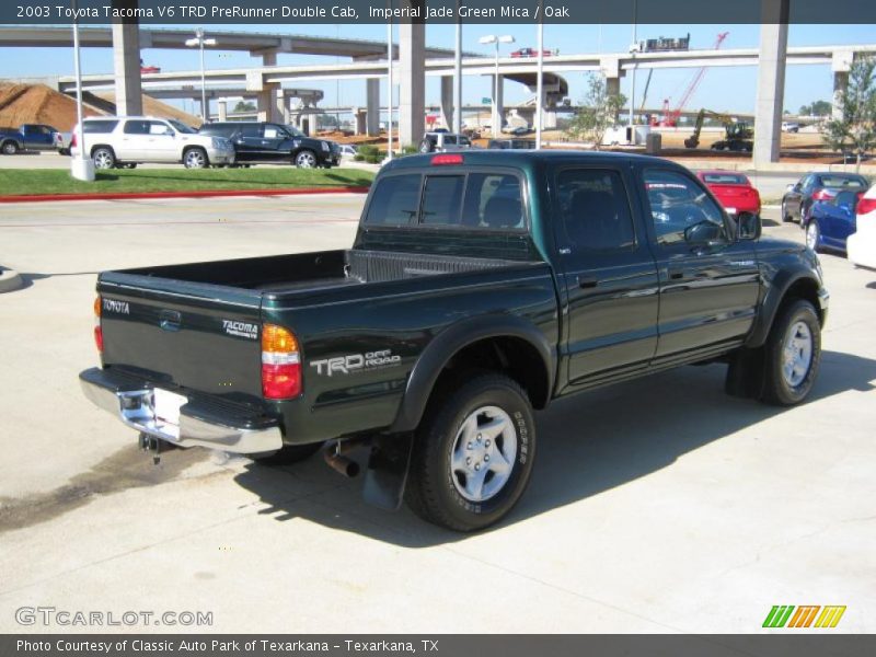 Imperial Jade Green Mica / Oak 2003 Toyota Tacoma V6 TRD PreRunner Double Cab