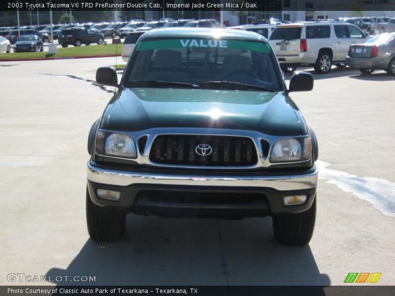 Imperial Jade Green Mica / Oak 2003 Toyota Tacoma V6 TRD PreRunner Double Cab