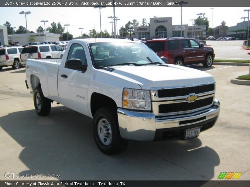 Summit White / Dark Titanium 2007 Chevrolet Silverado 2500HD Work Truck Regular Cab 4x4