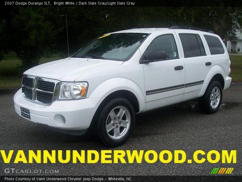 Bright White / Dark Slate Gray/Light Slate Gray 2007 Dodge Durango SLT