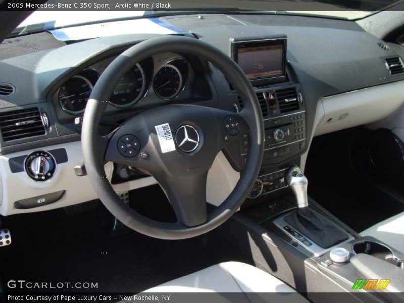 Arctic White / Black 2009 Mercedes-Benz C 350 Sport