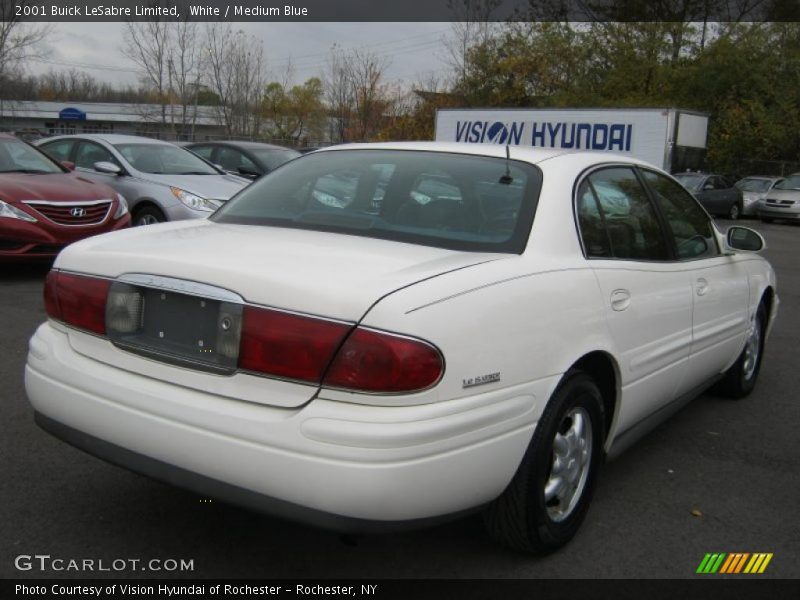 White / Medium Blue 2001 Buick LeSabre Limited