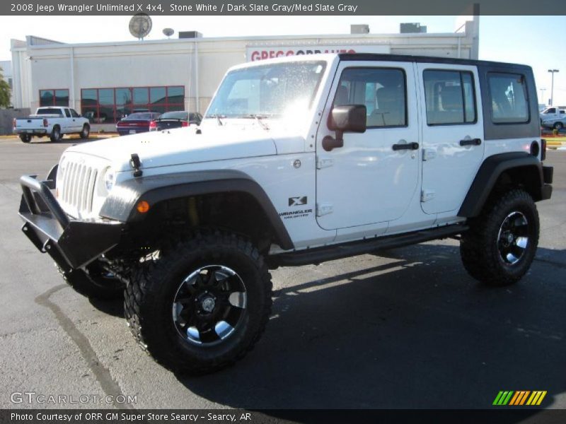 Stone White / Dark Slate Gray/Med Slate Gray 2008 Jeep Wrangler Unlimited X 4x4