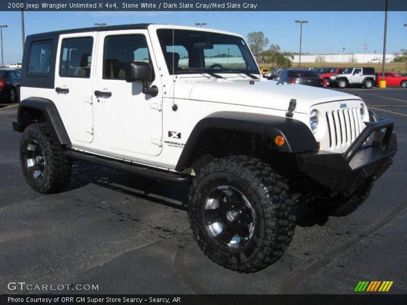 Stone White / Dark Slate Gray/Med Slate Gray 2008 Jeep Wrangler Unlimited X 4x4