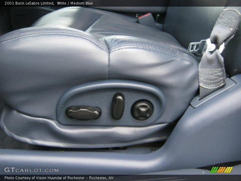 White / Medium Blue 2001 Buick LeSabre Limited