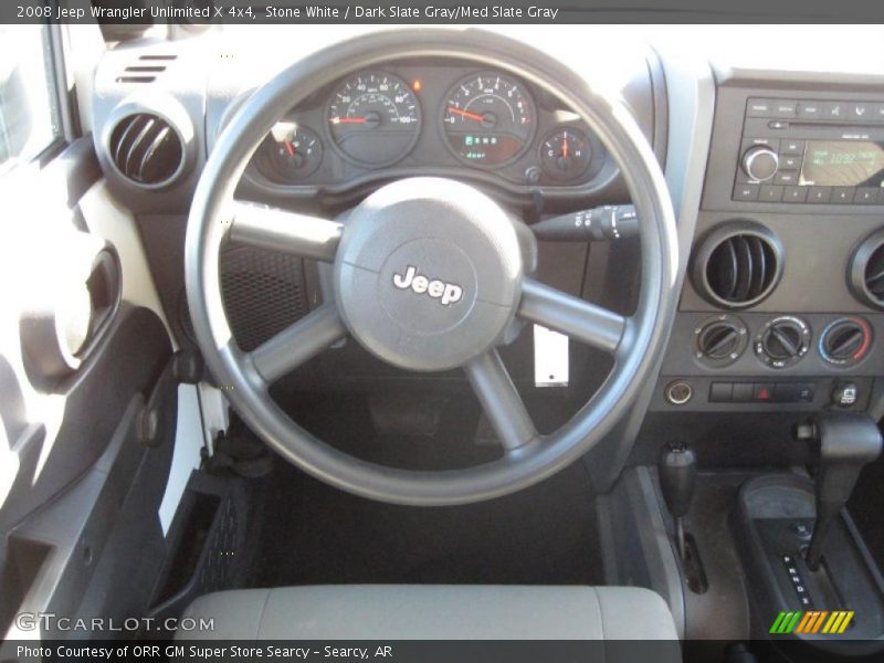 Stone White / Dark Slate Gray/Med Slate Gray 2008 Jeep Wrangler Unlimited X 4x4