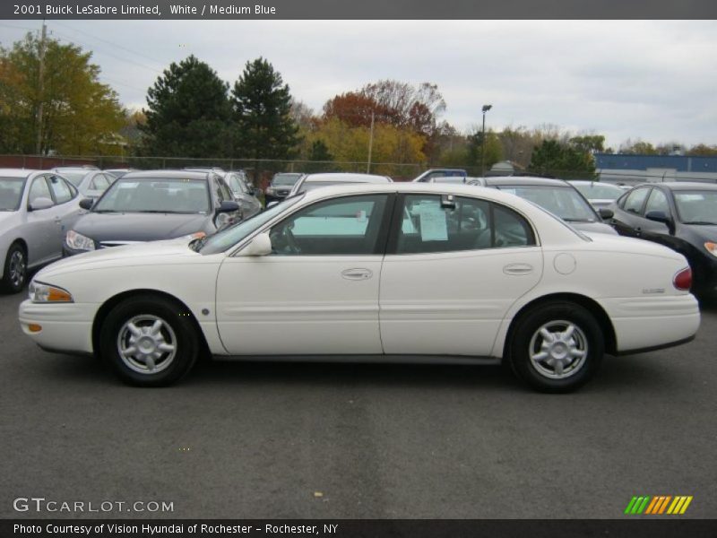 White / Medium Blue 2001 Buick LeSabre Limited