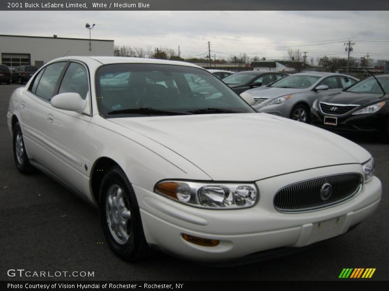 White / Medium Blue 2001 Buick LeSabre Limited