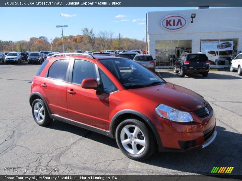 Sunlight Copper Metallic / Black 2008 Suzuki SX4 Crossover AWD