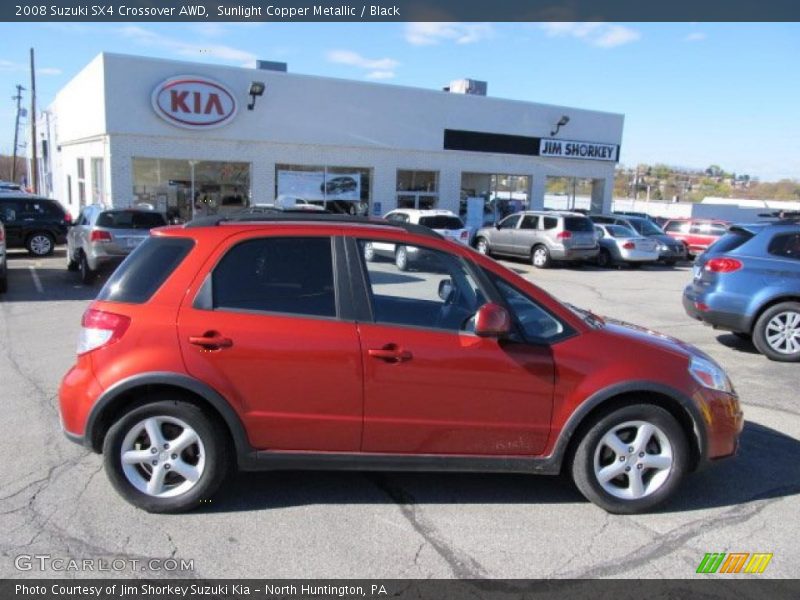 Sunlight Copper Metallic / Black 2008 Suzuki SX4 Crossover AWD