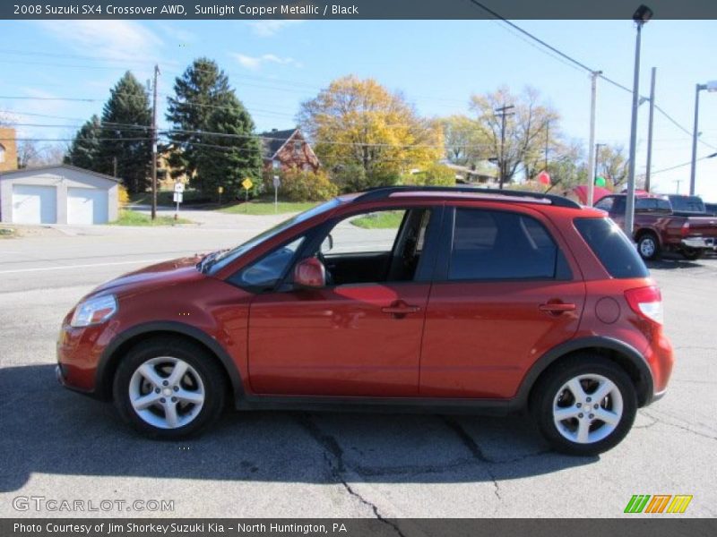 Sunlight Copper Metallic / Black 2008 Suzuki SX4 Crossover AWD