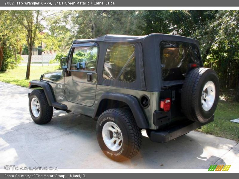 Shale Green Metallic / Camel Beige 2002 Jeep Wrangler X 4x4