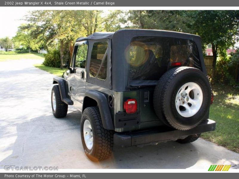 Shale Green Metallic / Camel Beige 2002 Jeep Wrangler X 4x4