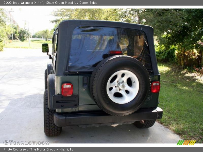 Shale Green Metallic / Camel Beige 2002 Jeep Wrangler X 4x4