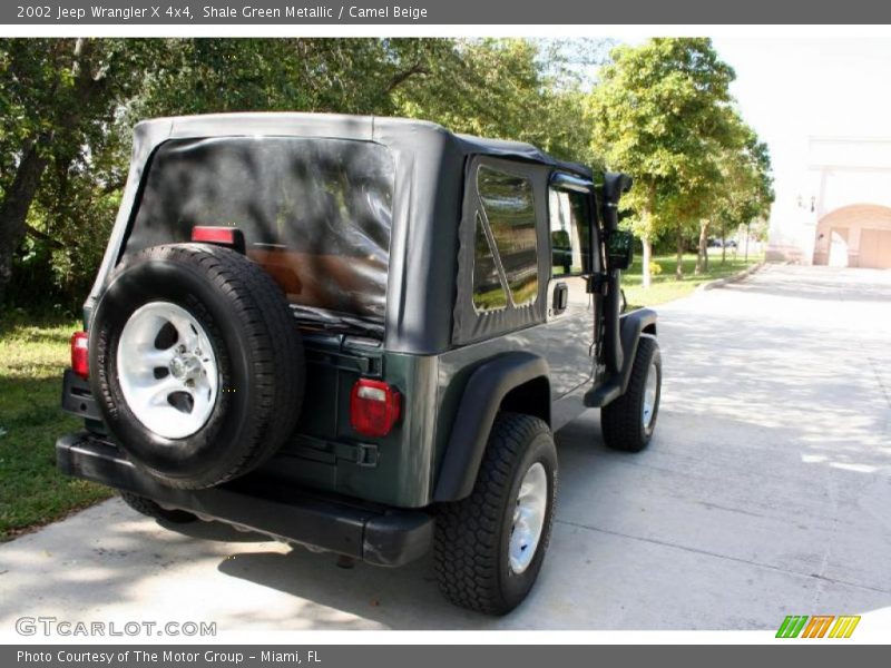 Shale Green Metallic / Camel Beige 2002 Jeep Wrangler X 4x4