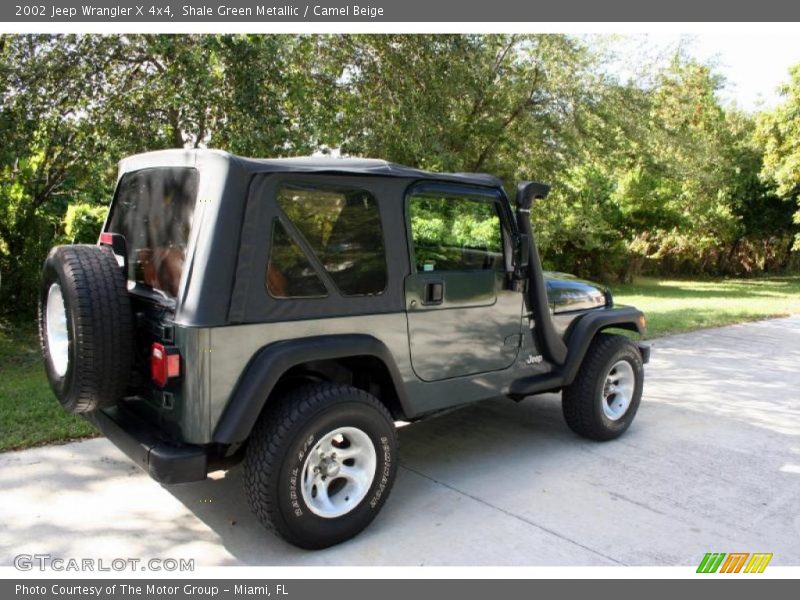 Shale Green Metallic / Camel Beige 2002 Jeep Wrangler X 4x4