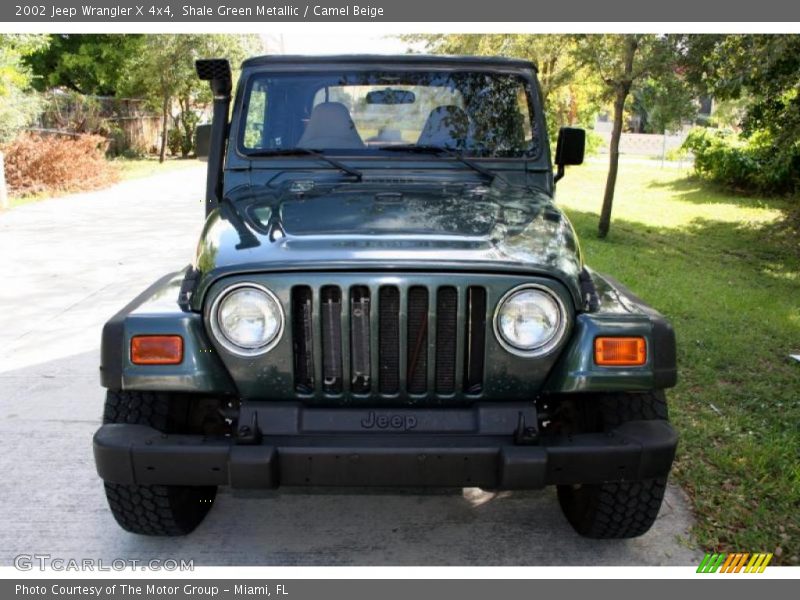 Shale Green Metallic / Camel Beige 2002 Jeep Wrangler X 4x4