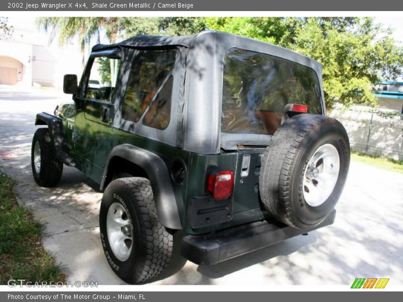 Shale Green Metallic / Camel Beige 2002 Jeep Wrangler X 4x4