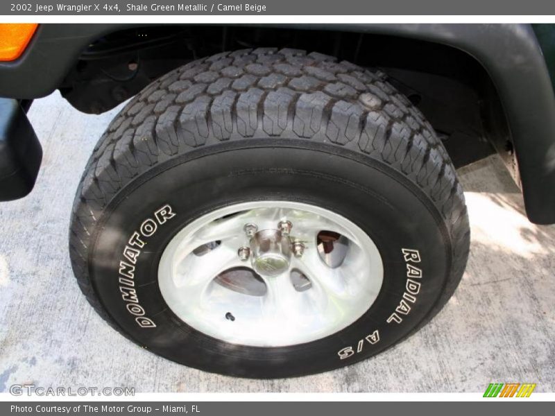Shale Green Metallic / Camel Beige 2002 Jeep Wrangler X 4x4