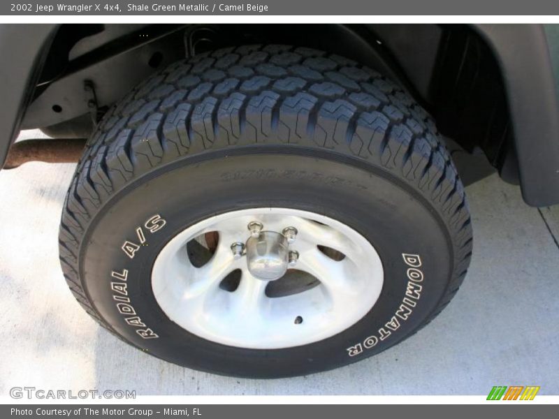 Shale Green Metallic / Camel Beige 2002 Jeep Wrangler X 4x4