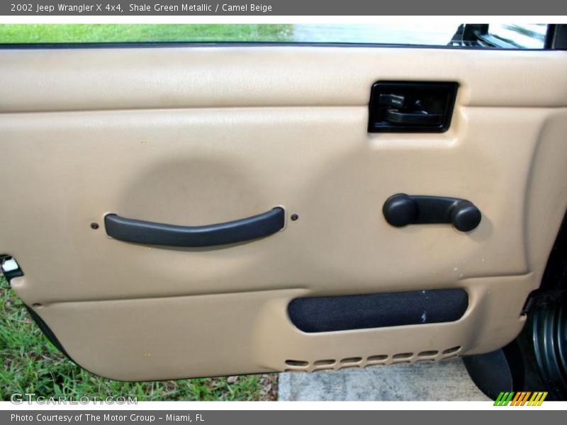 Shale Green Metallic / Camel Beige 2002 Jeep Wrangler X 4x4