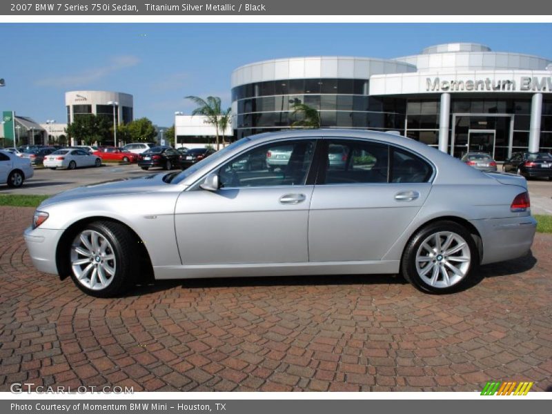 Titanium Silver Metallic / Black 2007 BMW 7 Series 750i Sedan