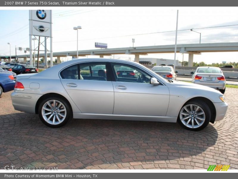 Titanium Silver Metallic / Black 2007 BMW 7 Series 750i Sedan