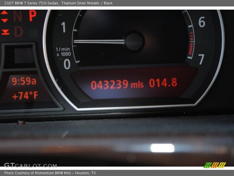 Titanium Silver Metallic / Black 2007 BMW 7 Series 750i Sedan