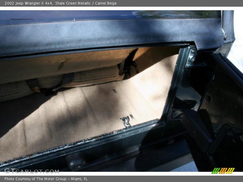 Shale Green Metallic / Camel Beige 2002 Jeep Wrangler X 4x4