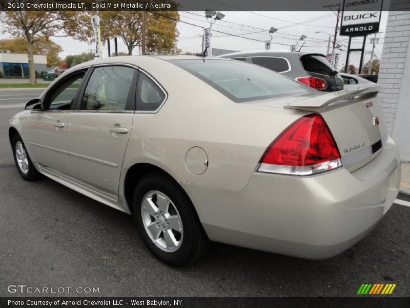 Gold Mist Metallic / Neutral 2010 Chevrolet Impala LT