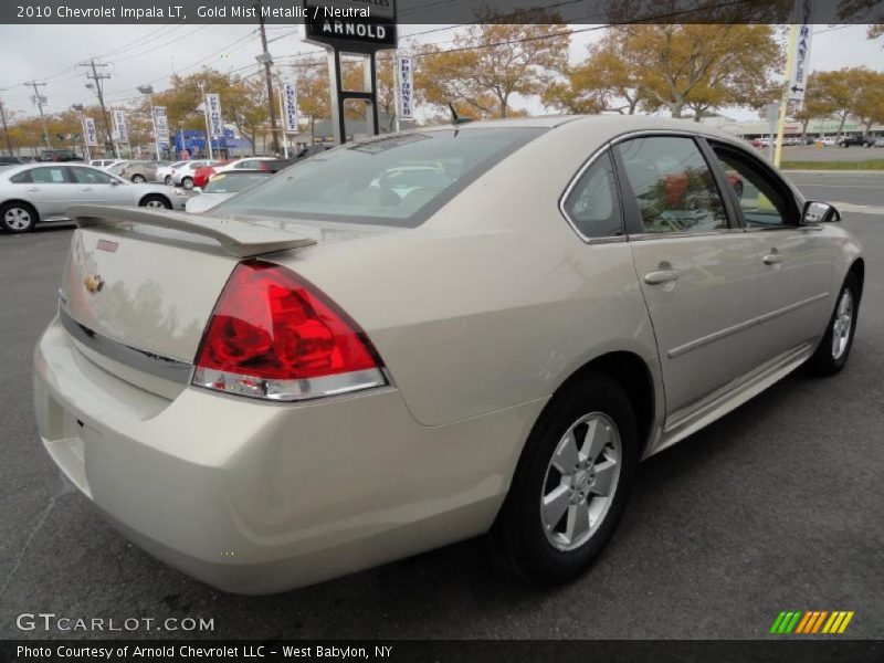 Gold Mist Metallic / Neutral 2010 Chevrolet Impala LT