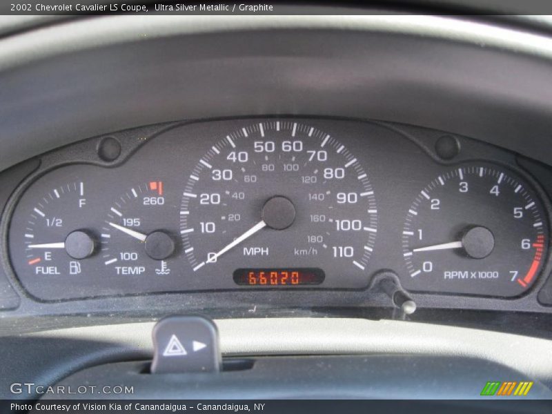  2002 Cavalier LS Coupe LS Coupe Gauges