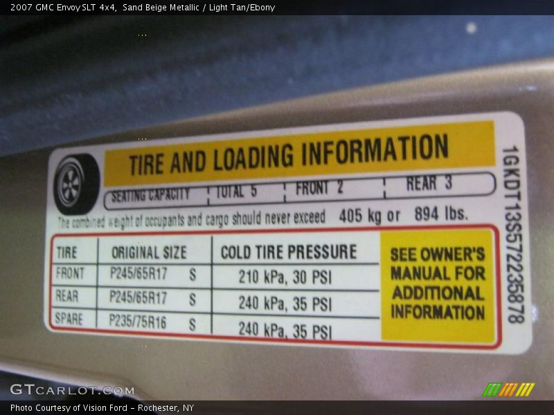 Sand Beige Metallic / Light Tan/Ebony 2007 GMC Envoy SLT 4x4